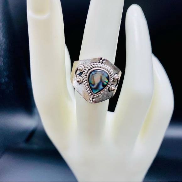 MOONSTONE LABORADITE RING - Picture 2 of 9